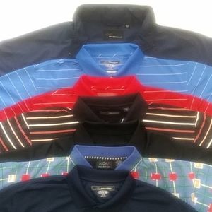 Lot of 7 Greg Norman Golf Polos + Windbreaker XL